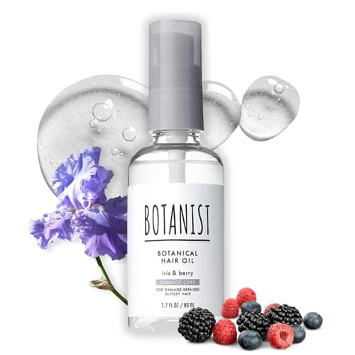 Botanist Organic Hair Oil for Frizzy, Damaged, Dry Hair Women & Men, Natural Scalp & Hair Oil Spray with Micro-Protein & Plant Extracts, Hair Care from Japan, DAMAGE CARE, Iris & Berry, 2.7 Fl Oz - Image 1