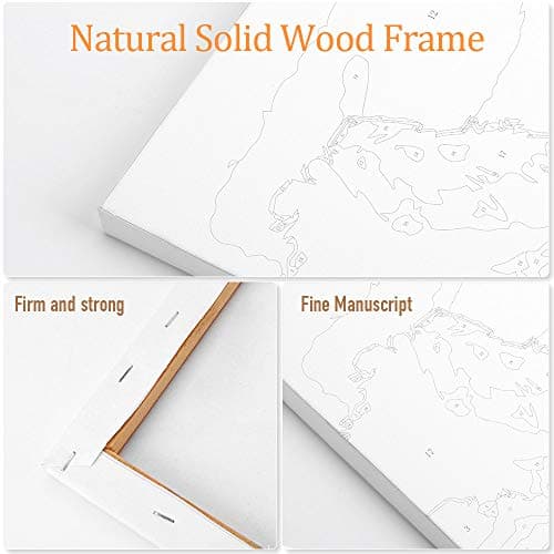 Ginkko Framed Paint by Numbers Kit for Adults 8X 12 inch, Vase Flowers - Thumbnail 5