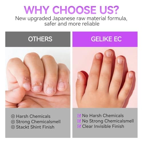 Gelike ec Stop Kids Nail Biting: Strong Extra Bitter Polish for Children - Safe Non Toxic Japanese Vegan Organic Formula to Stop Nail Biting & Thumb Sucking - Long Lasting Clear Treatment - Thumbnail 5