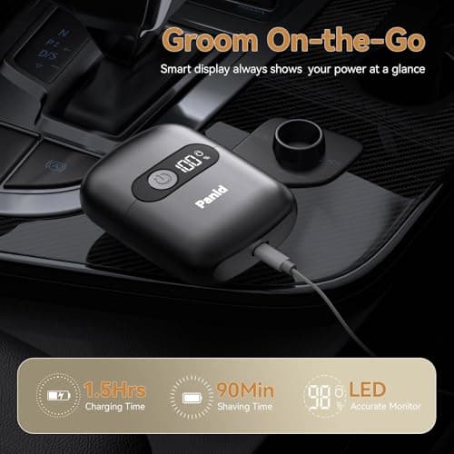 Electric Foil Shavers for Men, Upgraded Mini Electric Razor with 3 Floating Blades, LED Display, USB-C Fast Rechargeable, Portable Electric Shavers for Beard/Face - Thumbnail 4