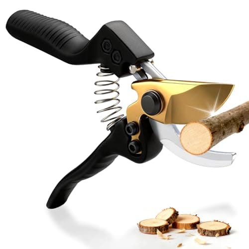 Sharp Garden Pruning Shears,Professional Bypass Garden Shears With SK5 Steel Blade,Safety Lock 3/4" Branches Clippers,Heavy Duty Scissors,Effortless Pruner Tool for Gardening Rose,Tree,Plant,Woman - Image 1