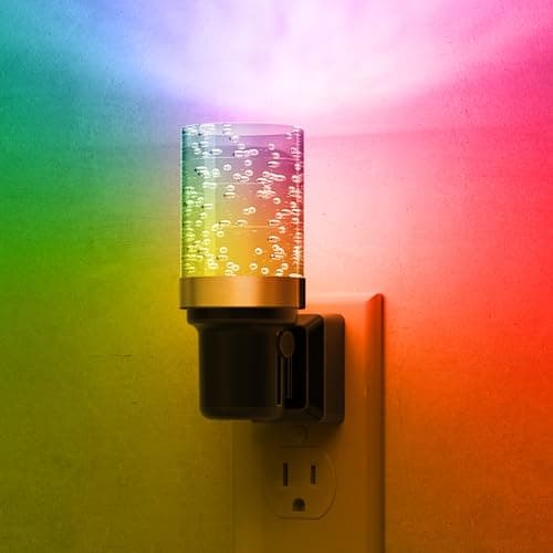 L LOHAS LED Night Light, Dimmable Night Lights Plug into Wall, Color Changing Nightlight RGB with Auto Light Sensor for Halloween, Christmas, Holiday, Hallway Bedroom Kids Room - Image 1