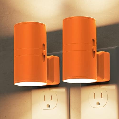 L LOHAS LED Night Light, Modern Night Lights Plug into Wall, 2 Pack Dusk to Dawn Sensor Nightlights, 3000K 0-100LM Adjustable Brightness, Dimmable Night Lights for Hallway Bedroom Stairway - Image 1