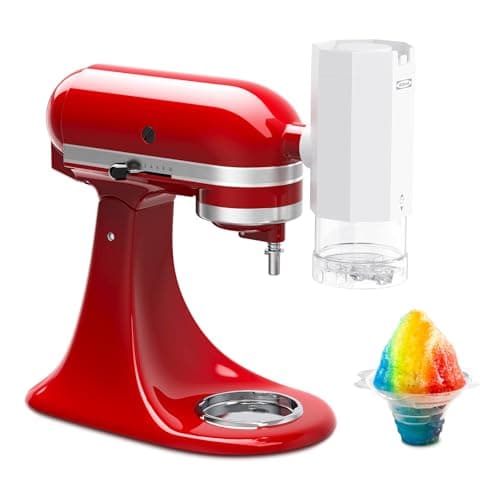 2 in 1 Ice Cream Maker and Shaved Ice Attachment for KitchenAid Stand Mixers, 2 Small Ice Cream Bowls, Snow Cone Machine with Coarse and Fine Blades, 8 Ice Molds - Thumbnail 3