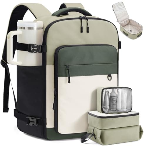 LOVEVOOK Travel Backpack for Women & Men, 40L Large Airline Approved Carry on Backpack for Travel, TSA Personal Item Travel Bag with 3 Packing Cubes, Waterproof Travel Essentials Bag fits 17" Laptop - Image 1