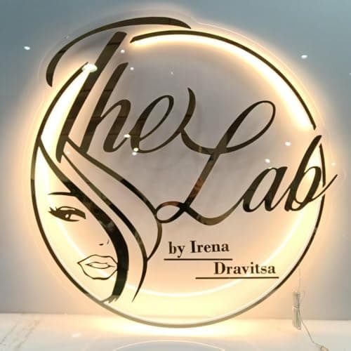 Custom Business Neon Sign, Round Acrylic Custom Signage for Business, Personalized Backlit Illuminated LED Logo Sign with Metal for Wall Decor, Outdoor - Image 1