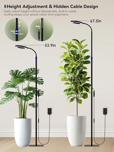 GLOWRIUM Smart Grow Light for Indoor Plants, Full Spectrum LED Plant Light - Thumbnail 3