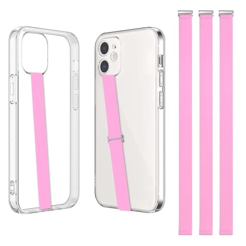 TEAMOLA Silicone Phone Grip Strap - Pink 230 Phone Hand Strap Holder with Loop for Cell Phones, iPhone Grip, Finger Holder & Back of Phone Grips, Secure Anti-Slip Grip(3 Packs) - Image 1
