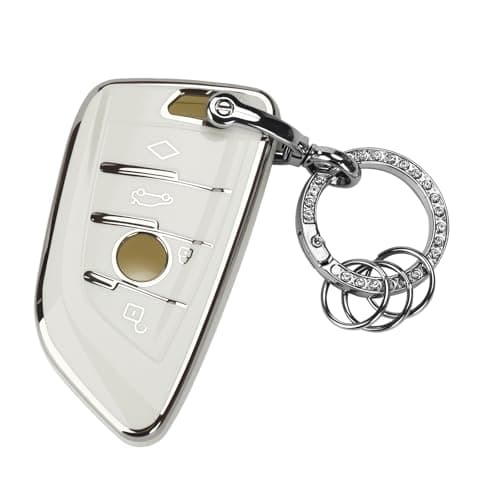 YUBOWEL for BMW Key Fob Cover,fit for BMW 2 5 6 7 Series X1 X2 X3 X5 X6 X7 series | Premium Soft TPU Key Fob Holder - Image 1