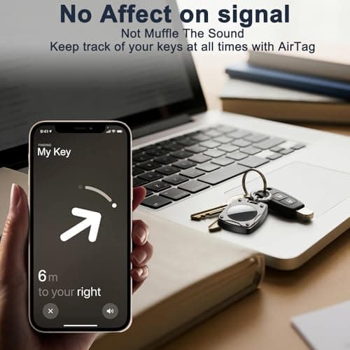 for Airtag Keychain Holder with Key Ring - Aluminum Metal AirTag Holder Key,Durable Scratch Resistant Case Protective Apple AirTag Holder Keychain Accessory for Key,Car Key, Pet, Luggage, Backpack - Thumbnail 2