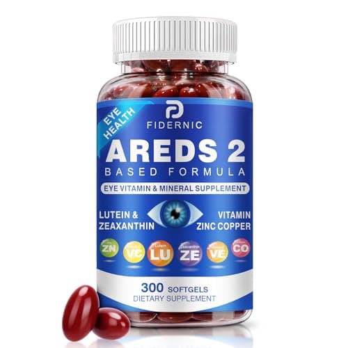 AREDS 2 Eye Vitamin & Mineral Supplement — Lutein and Zeaxanthin Supplement, Vitamin C & E, Zinc & Copper for Blue Light Protection, Eye Health Support, Eyebright , Eye Doctor Trusted — 300 Softgels - Image 1