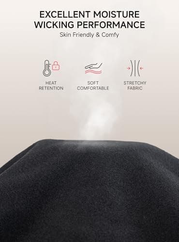 TRENDOUX Long Johns for Men Thermal Underwear Set with Fleece Lined, Mens Thermals Top and Bottom Set, Moisture Wicking Warm Underwear Pajamas for Home Base Layer for Cold Weather - Black XL - Thumbnail 4