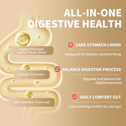 DGL Gummies | Deglycyrrhizinated Licorice Root Extract, Quercetin, Aloe Vera, Anise Seed Powder | Gut Health, Stomach Soothe, Gerd Support, Digestive Comfort | Gluten Free, 120 ct(Strawberry Flavor) - Thumbnail 4