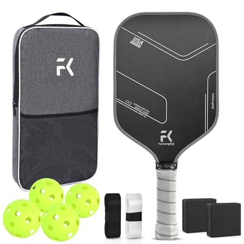 FeichangKeji Pickleball Paddles Set of 2 T700 & 16mm Carbon Fiber Pickleball Paddles with CMS Matte Surface Lightweight Honeycomb Core & Durable Edge Guard Protector & Comfortable Grip