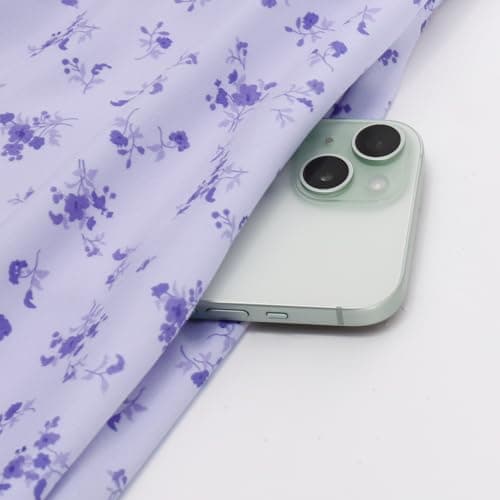 Belle Poque Purple Floral Vintage Elegant Milkmaid Wedding Guest Dress 2026 Summer Square Neck Puff Sleeve Sun Dress XXL - Thumbnail 5