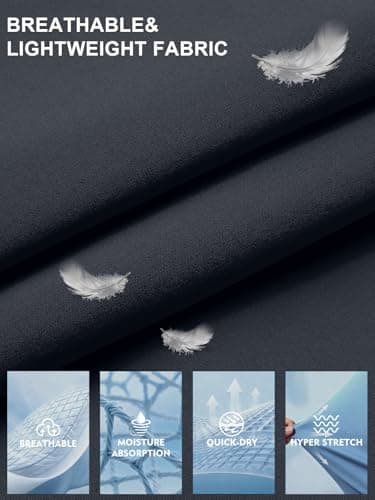 3rd hill Men's 7 inch Running Shorts with Zipper Pockets Quick Dry Athletic Gym Workout Shorts Lightweight Deep Grey XL - Thumbnail 4