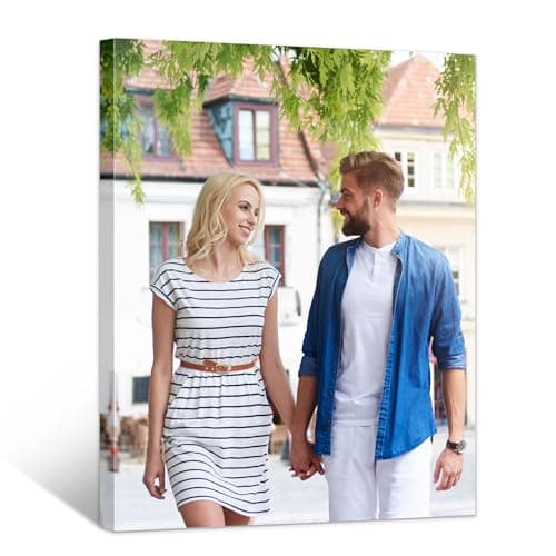 WayToLight Custom Canvas Prints with Your Photos,Personalized Wedding, Family & Couple Canvas Wall Art for Living Room Home Decor (11" X 14") - Image 1