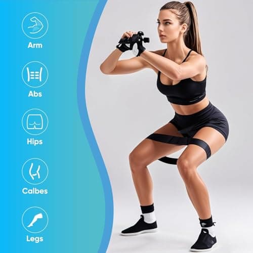 LSLCQW Resistance Bands Set for Men and Women, Pack of 5 Different Levels Elastic Band for Home Gym Long Exercise Workout – Great Fitness Equipment for Training (Assorted) - Thumbnail 2