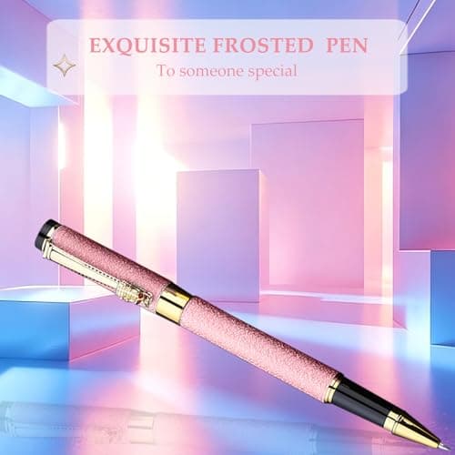 ZJEOSO Luxury Pen,Best Luxury Ball Pen Gift Set for Women,Black Ink Fancy Pen Refillable for Executive Office,Professional,pretty pens,cool pens,Nice cute Designer Pen(Pink) - Thumbnail 5