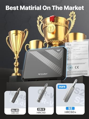 Wesdut 52in1 Small Precision Screwdriver Set with torx, Mini Screw Driver Set, Magnetic Repair Tool Kit for Phone, Computer, Laptop, PS4 PS5, Xbox, Switch, Eyeglasses, Watch, Electronic, Gifts for Men - Thumbnail 3