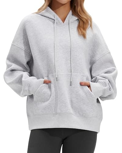 Stelle Womens Oversized Hoodies Fleece Sweatshirts Fall Fashion 2026 Pullover Sweaters Winter Clothes Light Heather Grey Medium - Image 1