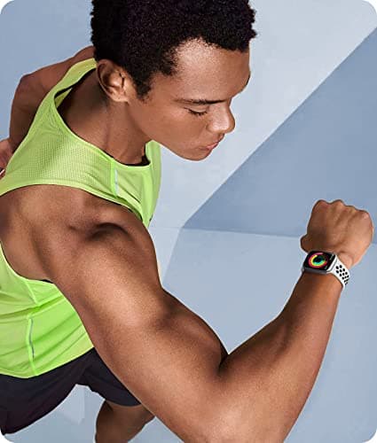 Keponew Compatible with iWatch Bands, with Apple Watch Band 44mm 49mm 42mm 41mm 40mm 38mm Ultra SE Series 8 7 6 5 4 3 2 1, Sport Breathable Soft Silicone Straps for apple watch series 8 bands 45 mm - Thumbnail 4