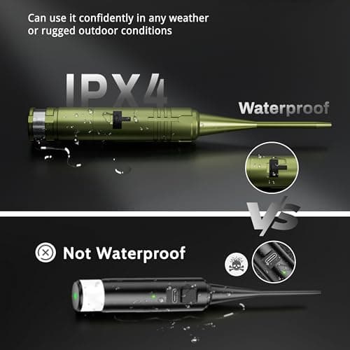 MCREHOTZ Super-Rechargeable Bore Sight Laser Kit: Professional Green Laser Bore Sighter with 50 Adapters (0.17-12 GA) - Fast Zeroing for Rifle & Pistol | Reliable | Fits All Guns | Wonderful Gift - Thumbnail 3