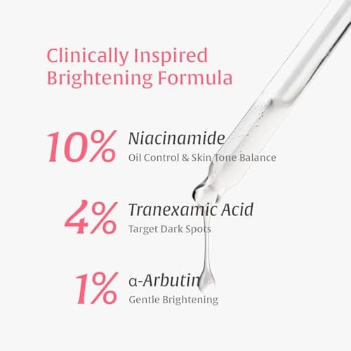 Nutralessece 10% Niacinamide, 4% Tranexamic Acid Serum for Dark Spots, Brightening & Even Skin Tone – Alpha Arbutin & Multi-Hyaluronic Acid Hydrating Essence, for All Skin Types, 1.0 fl oz - Thumbnail 4