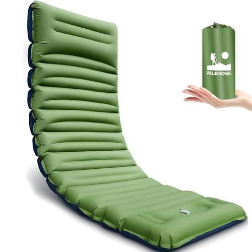 VALEHOWL 4" Thick Camping Sleeping Pad with Internal Straps, R4.0 Sleep Mat