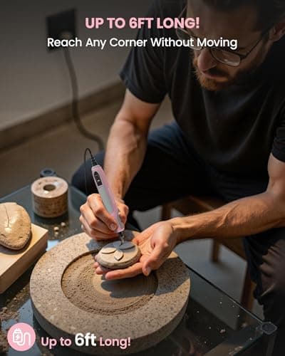 SCHTUMPA Rotary Tool Kit, Corded Rotary Tool, 4 Variable Speed, 10000-22000RPM, Lightweight, for Sanding, Engraving, Polishing, Grinding, Drilling, Carving, and Jewelry Making - Thumbnail 5