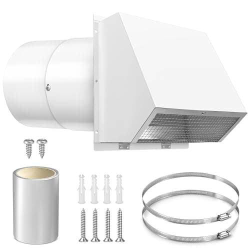 8 Inch Microwave Wall Vent Cover for Range Hood Exterior Wall Vent Microwave Exhaust,Kitchen Bath HVAC Duct Air Ventilation, Outside Vent Cover Fits 8’’ Round Duct - Image 1