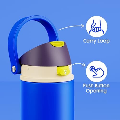 18 oz Insulated Water Bottle for Kids: Meoky Stainless Steel Water Bottle with 2-in-1 Straw and Spout Lid - Leak Proof, Cold for 24 Hours, BPA-Free for Boys School Sports, Celestial Sphere - Thumbnail 6