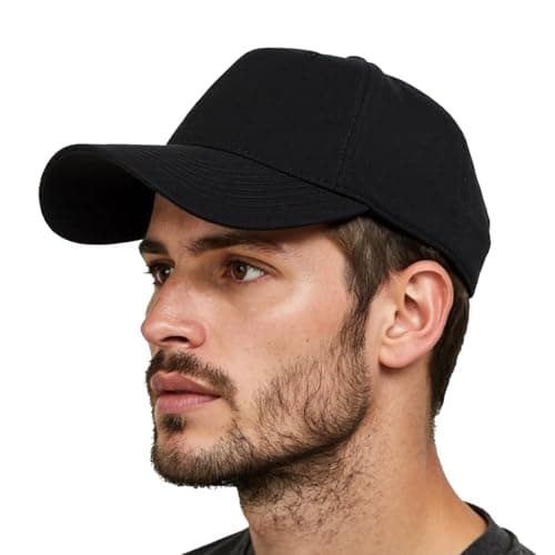 Oeyliz Baseball Cap Hat Men Women Baseball Cap Adjustable Plain Hat One Size All Seasons Running Fishing Workouts Outdoor Activities Black - Image 1