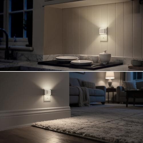 DORESshop LED Night Light[2 Pack], Night Lights Plug into Wall, 3 Level Brightness Adjustable Plug in Night Light, Dusk to Dawn Sensor Nightlights for Adults,Bedroom,Bathroom,Hallway,5000K White Cover - Thumbnail 6