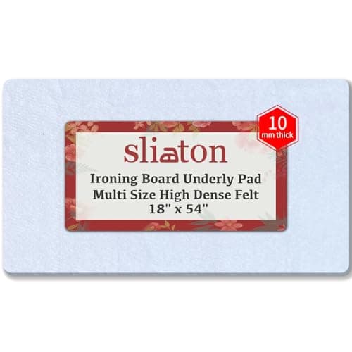 slieton Premium Felt Underlay Ironing Board Padding with Thick White Polyester Felt Pad (18" x 54") - Image 1