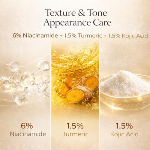 Neatique KT9+ Niacinamide Serum 6% with Turmeric 1.5% & Kojic Acid Serum 1.5% – Face Essence Care for Uneven Tone, Dark Spots, Rough Texture, Pore Appearance – Lightweight Daily Facial Serum, 30 mL - Thumbnail 2