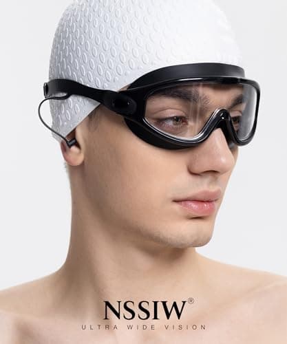 NSSIW Goggles Swimming Adult Swim-Goggles: Wide View with UV400 Protection Anti Fog No Leak for Men and Women 3 Pack - Thumbnail 2