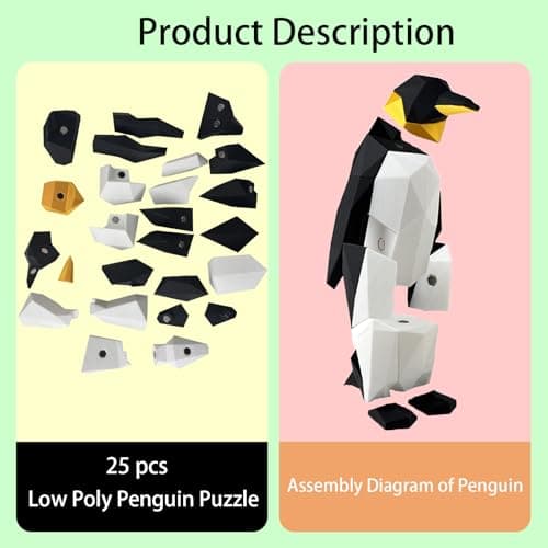 3D Magnetic Puzzle,Magnetic Animal Puzzle Toys for Adult,Penguin Model Collectible Novelty Desk Decor Toy - Thumbnail 4