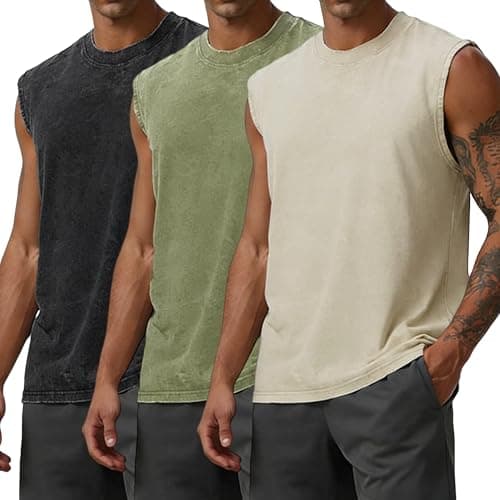 MAPICK Workout Tank Tops for Men 3 Pack Sleeveless Muscle Shirts Athletic Gym Tanks for Running & Sports Lightweight - Image 1