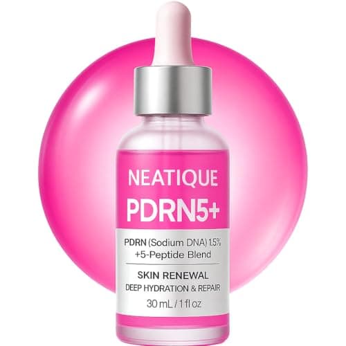 PDRN Serum by Neatique, PDRN (Sodium DNA) 1.5% + 5-Peptide Blend, Hydrating Face Serum, Moisture Barrier Support, Smooth & Plump-Looking Skin, Lightweight Essence, 1 fl oz (30 mL)