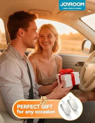 JOYROOM Sunglass Holder for Car Visor Sunglasses Holder Clip [Real One-Handed Operation] [Soft Foam Protection] [Non-Slip] Magnetic Leather Visor Organizer & Accessories Interior Gift for Women Men - Thumbnail 2