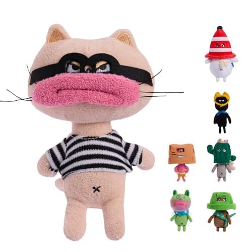POP JOY Fluffy Sneaky Cat Series Plush Blind Box Mystery Cat Plush Collectible Toy with Cute Design Kawaii Face Plush Gift Stuffed Toy 3+ (One Random Box) - Image 1