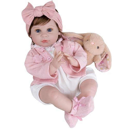 Milidool Reborn Baby Dolls Girl, 22 inch Soft Body Lifelike Realistic Newborn Baby Girl Real Life Baby Dolls with Gift Box Feeding Toy Accessories Set,Gift for Grandma and Kids 3+ - Image 1