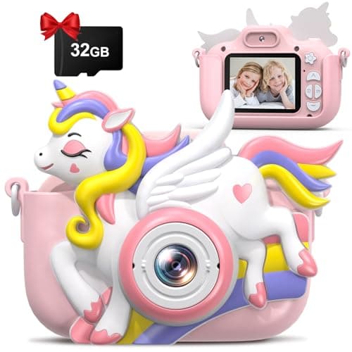 Kids Camera Toys for Girls Boys 3-12 | Toddler Camera Ideal Kids Digital Selfie Video Camera | Birthday Easter Gift for 4 5 6 7 8 9 Year Old Girls Boys | Fun Toy for Ages 3-8 - Image 1