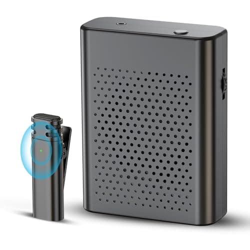 Voice Amplifier with Wireless Lavalier Microphone,Portable Rechargeable Wireless Microphone and Speaker with Waistband,Wireless Voice Amplifier for Teachers,Speakers,Trainers,Tour Guides,Coaches - Image 1
