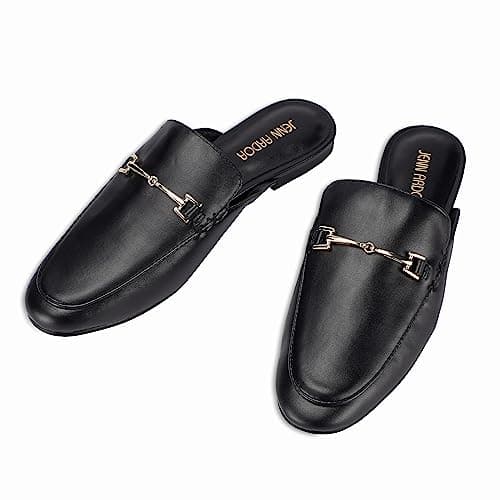 JENN ARDOR Mules for Women Flats Backless Loafers Shoes Slip On Slippers Pointed Toe Low Heel Work Slides Womens Mules Casual Shoes - Image 1