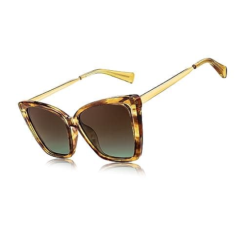 FEISEDY Trendy Polarized Women Sunglasses, Retro Womens Square Cat Eye Sun Glasses B4134 - Image 1