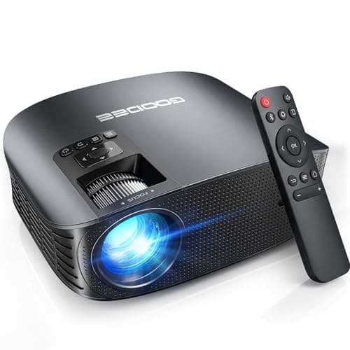 GooDee 4K Portable Projector with WiFi 6 and Bluetooth 5.4 - 2026 Upgraded Full HD Video Projector, Dolby Audio Home Theater for Outdoor Night & Bedroom Cinema, Compatible with Fire Stick/iOS/Android