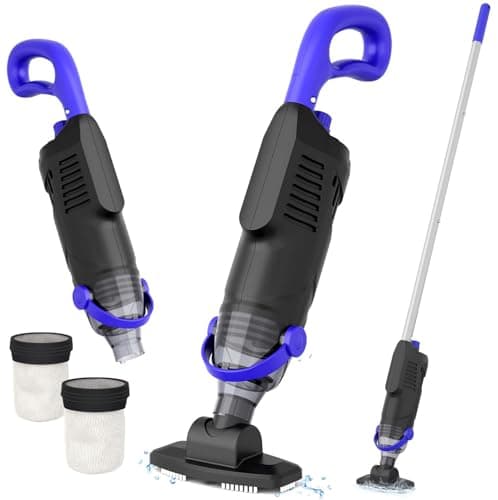 Nichro Cordless Handheld Pool Vacuum, 18 GPM Strong Suction, 60-Min Runtime, Rechargeable Pool Cleaner for Hot Tubs & Above Ground Pools, with 57-Inch Pole, Black - Image 1