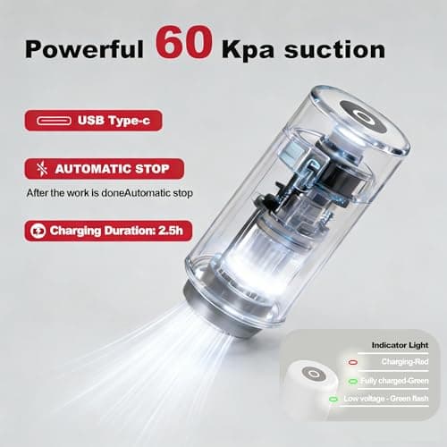 CABIBOX Compact Vacuum Sealer for Food(Powerful Handheld Vacuum Sealer Machine+ 3 Glass Vacuum Containers +10 Reusable Vacuum Bags) for Kitchen Travel Fridge Meal Prep, Gifts for Mom, Wife, Chef - Thumbnail 3